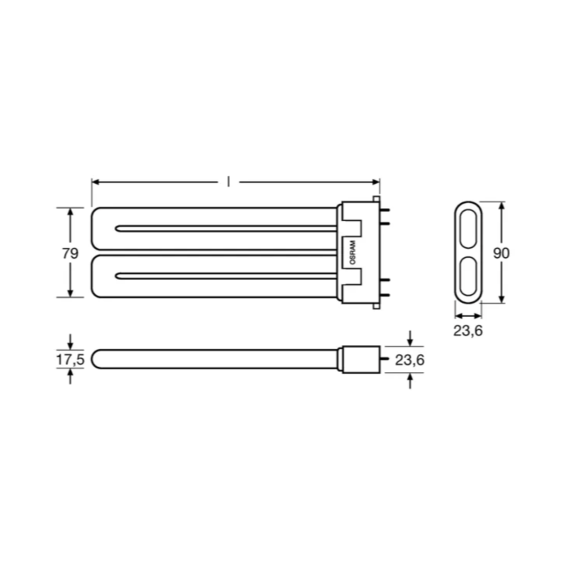 Lampadina CFL OSRAM DULUX F 36W/840 2G10 (4 pin)